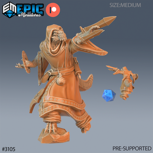 Half Dragon Sorcerer 3D-printed model