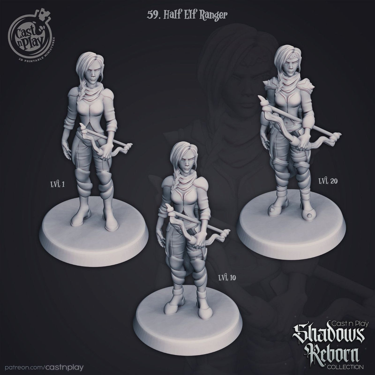 Half Elf Ranger - The Printable Dragon