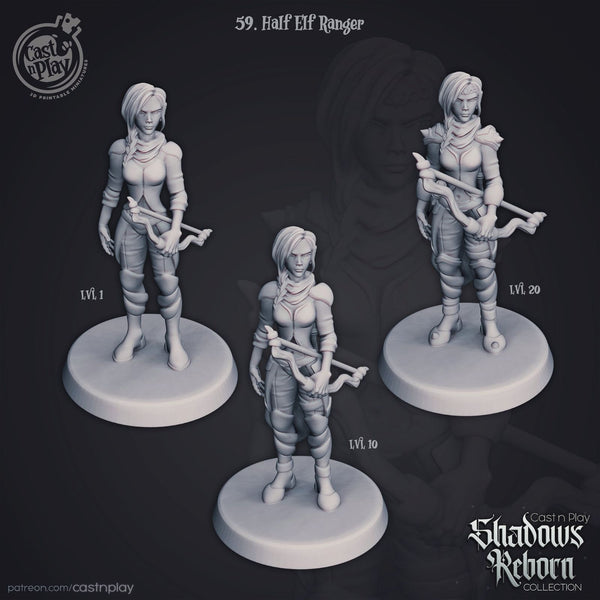 Half Elf Ranger - The Printable Dragon