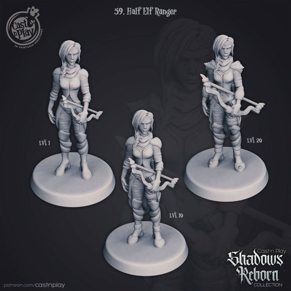 Half Elf Ranger 3D-printed model