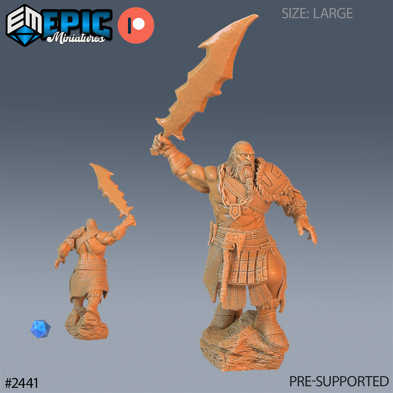 Half Frost Giant - The Printable Dragon