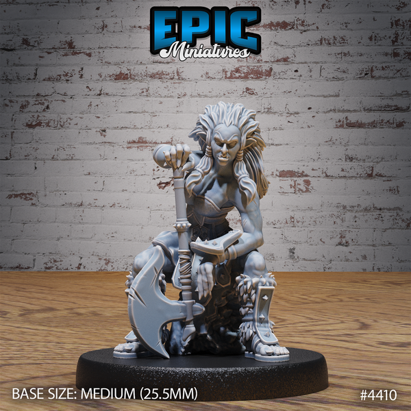 Half Orc FIghter Female 3D-printed model