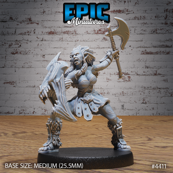 Half Orc FIghter Female 3D-printed model