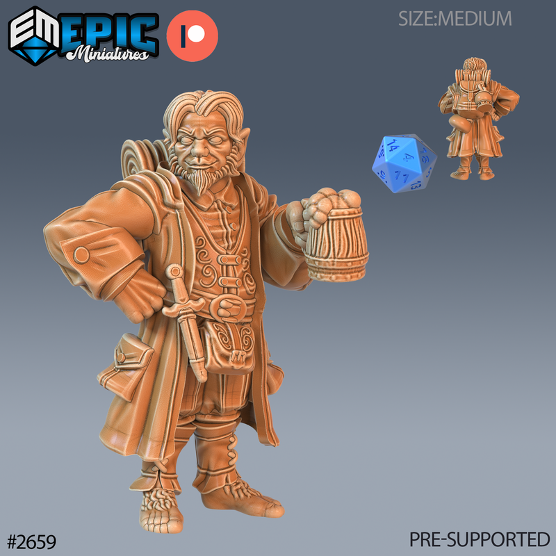 Halfing Adventurer 3D-printed model