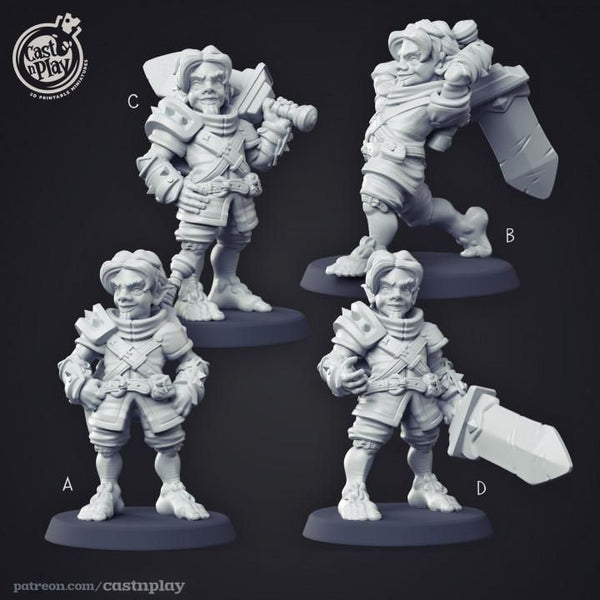 Halfing Fighter - The Printable Dragon