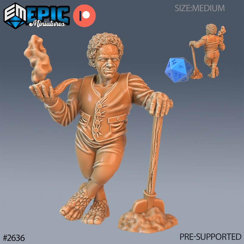 Halfing Villager 3D-printed model