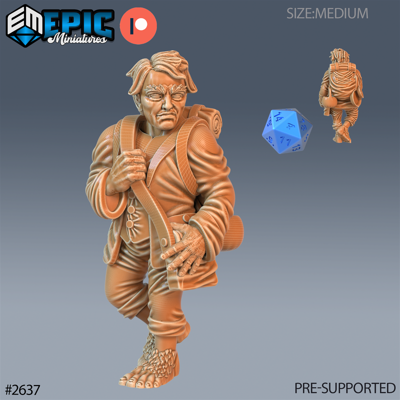 Halfing Villager 3D-printed model