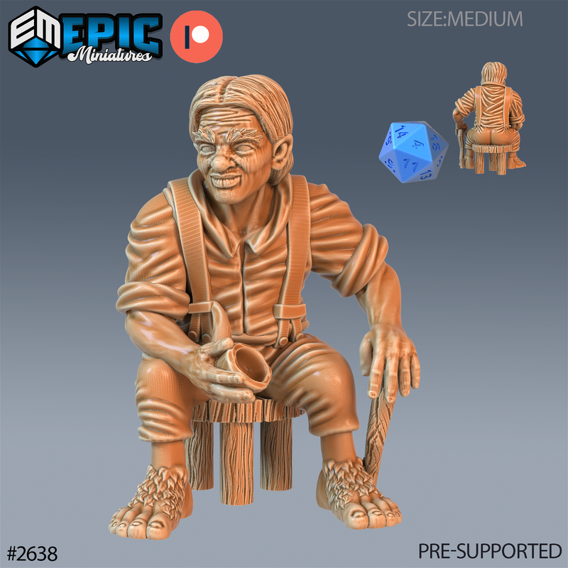 Halfing Villager 3D-printed model