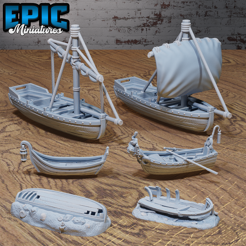 Harbor Boats 3D-printed model
