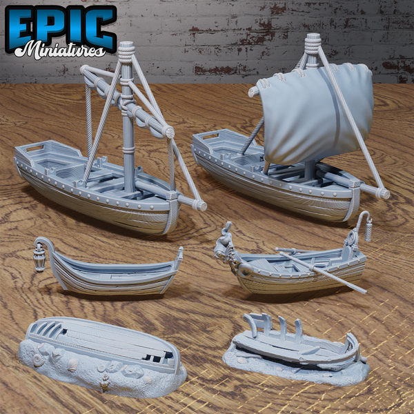 Harbor Boats 3D-printed model
