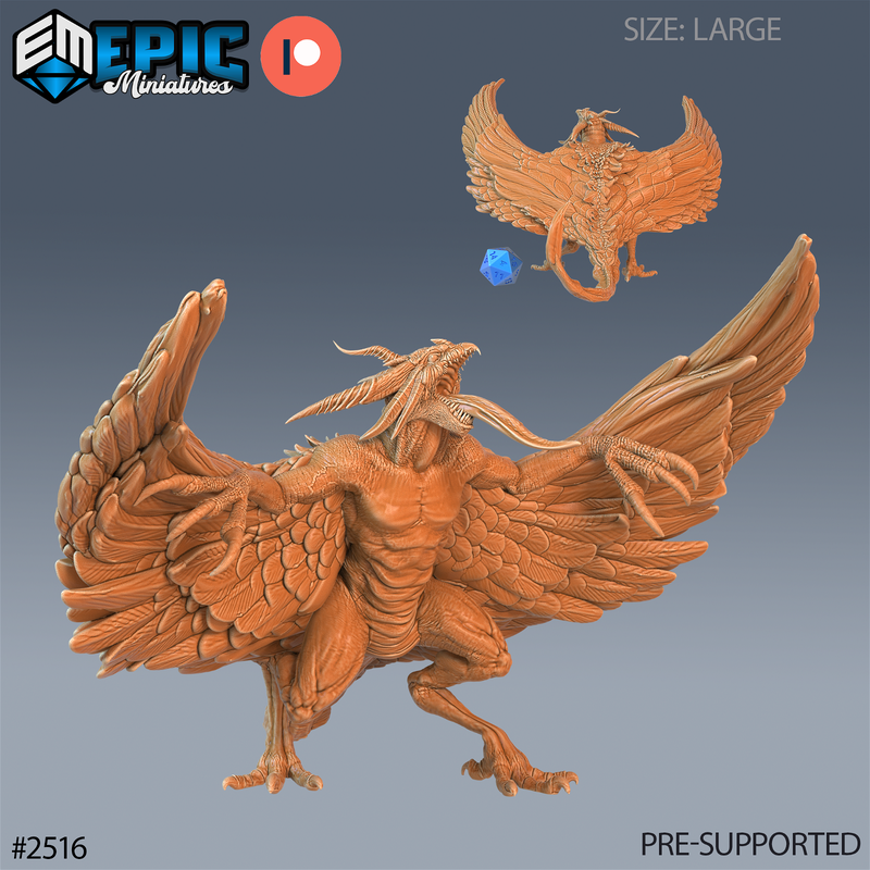 Harpy Beast 3D-printed model