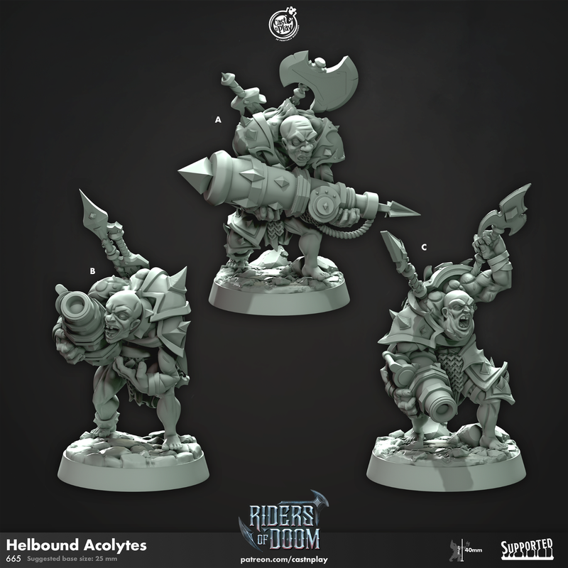 Hellbound Acolytes 3D-printed model