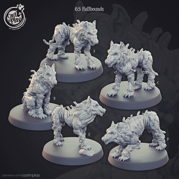 Hellhounds 3D-printed model
