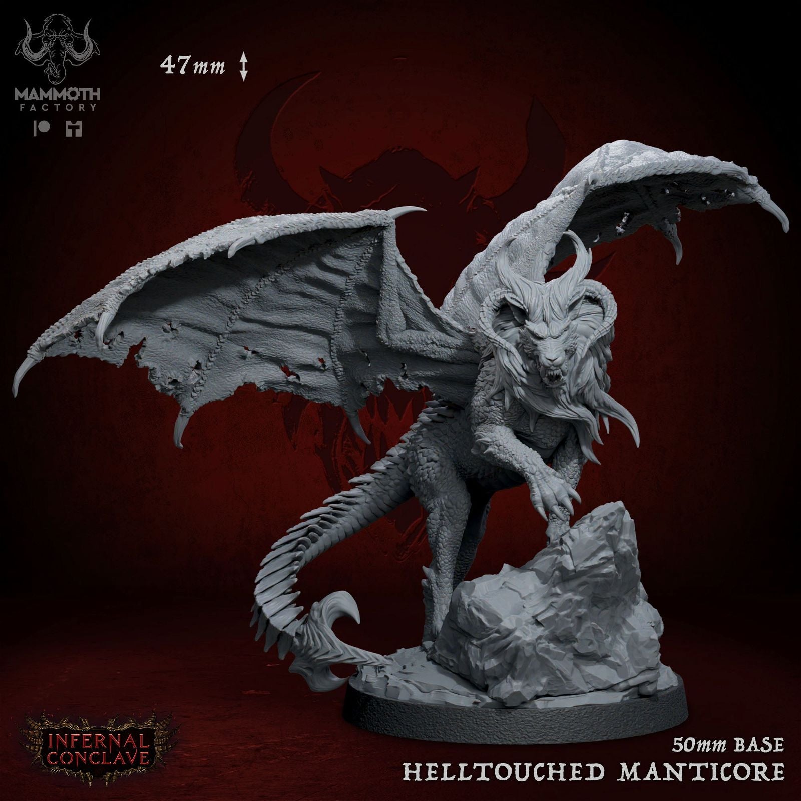 Helltouched Manticore - The Printable Dragon