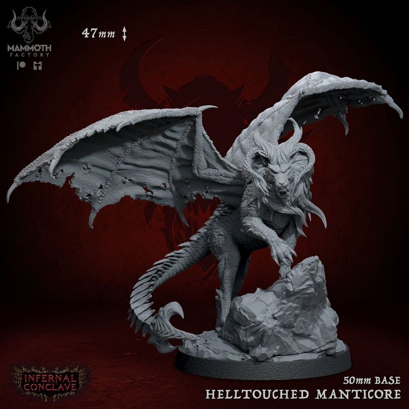 Helltouched Manticore 3D-printed model