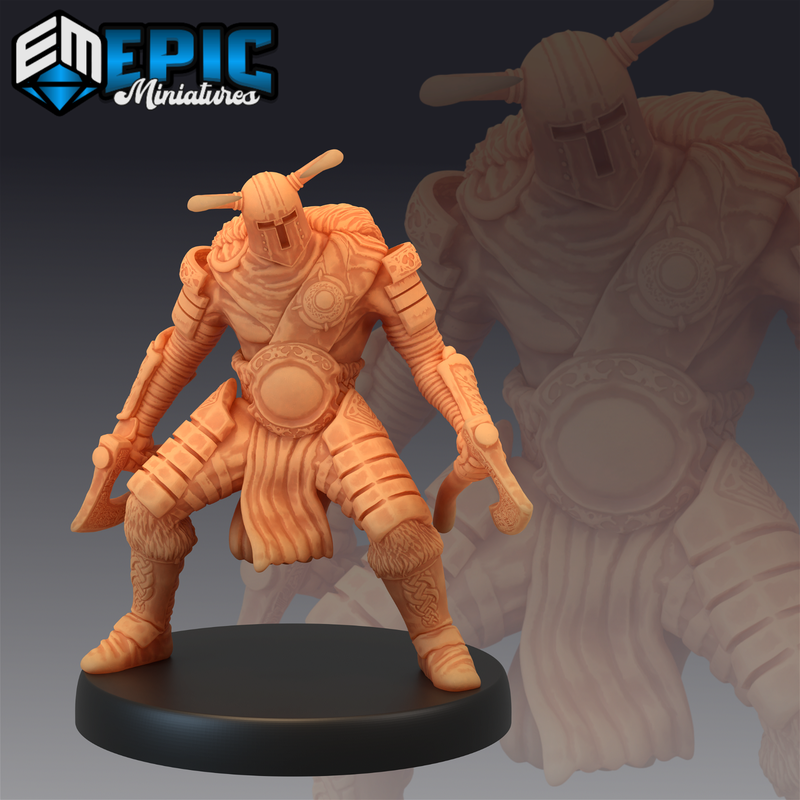 Helmed Barbarian 3D-printed model