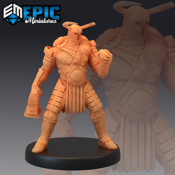 Helmed Barbarian 3D-printed model