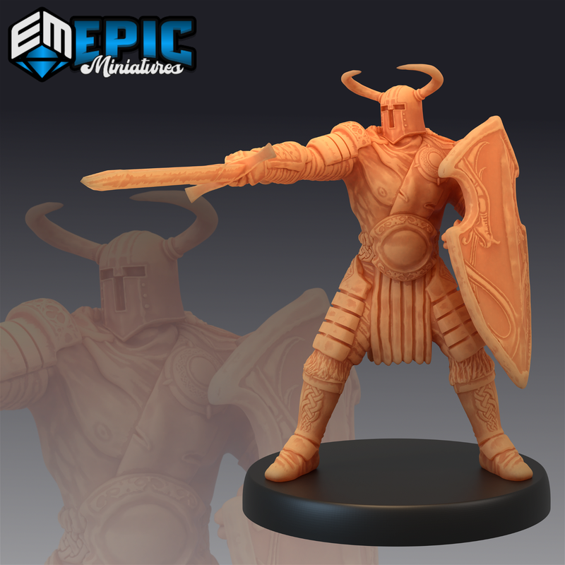Helmed Barbarian 3D-printed model