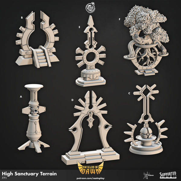 High Sanctuary Terrain 3D-printed model