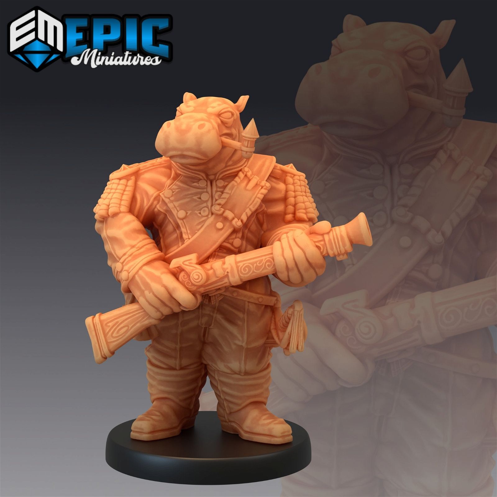 Hippo Soldier - The Printable Dragon