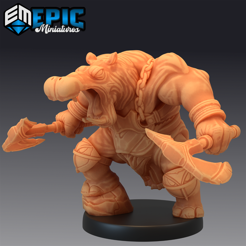Hippo Warrior 3D-printed model