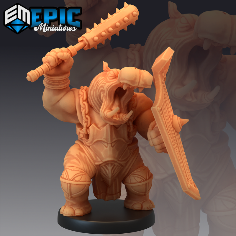 Hippo Warrior 3D-printed model