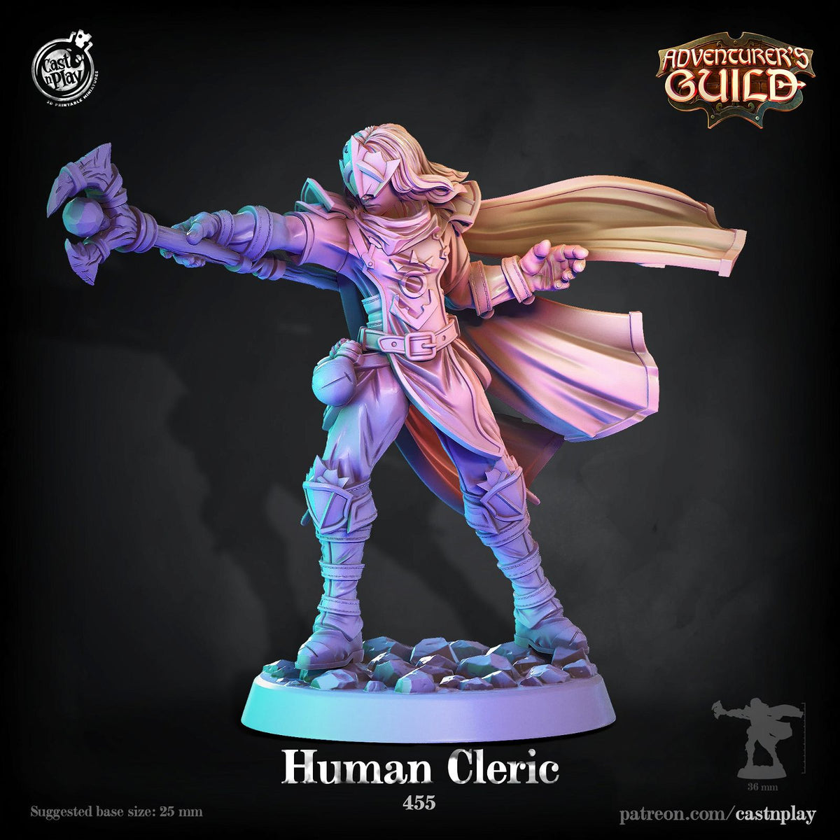 Human Cleric - The Printable Dragon