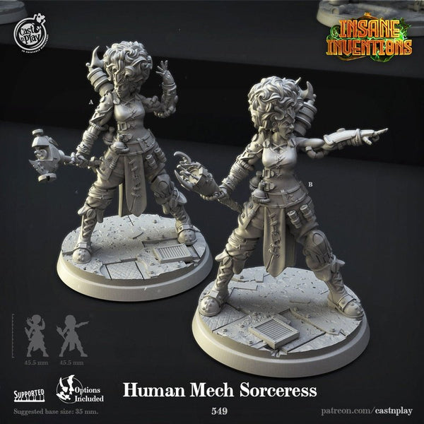 Human Mech Sorceress 3D-printed model
