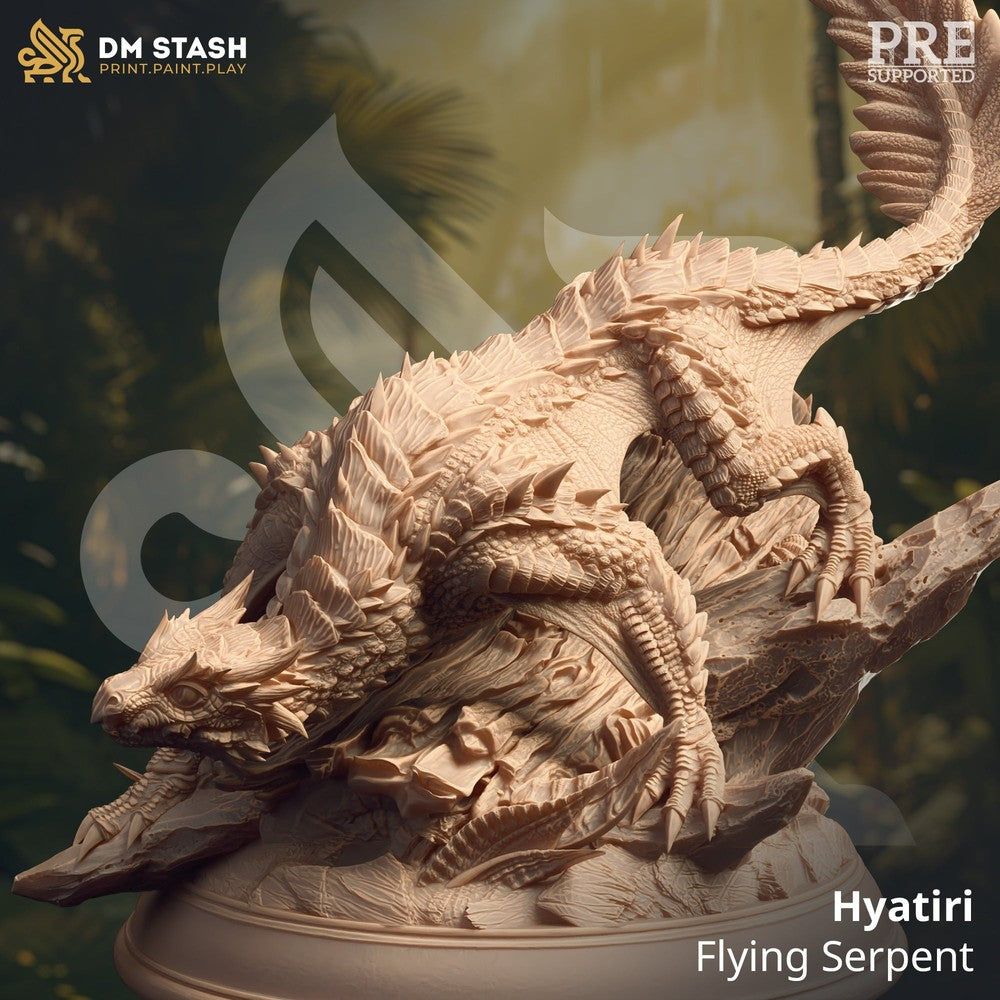 Hyatiri - Flying Serpent - The Printable Dragon