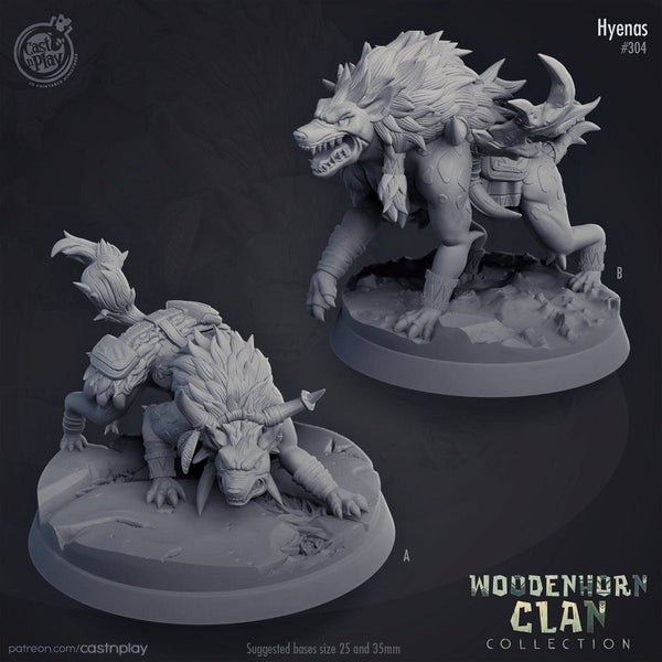 Hyenas 3D-printed model