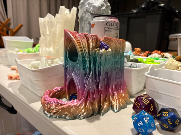 Verdant Sanctuary Can Holder and Dice Tower 3D-printed model