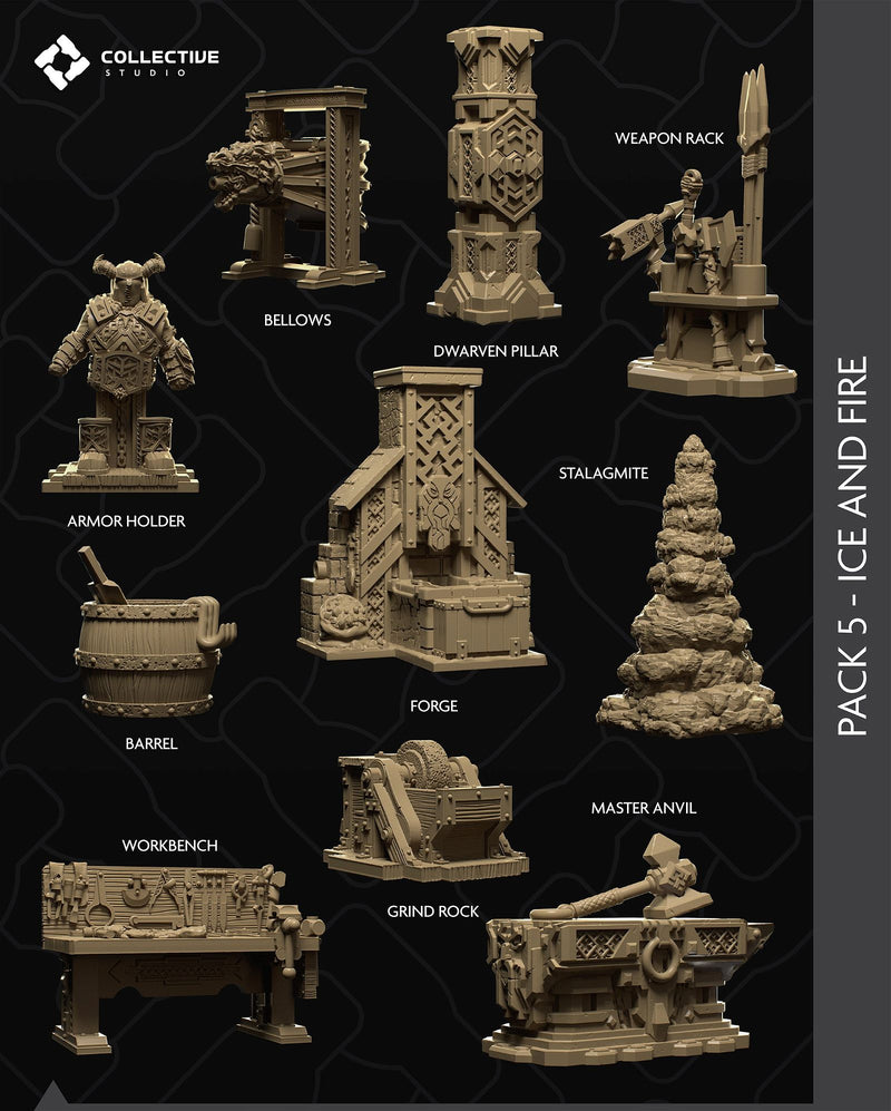 Ice And Fire Terrain Pieces
