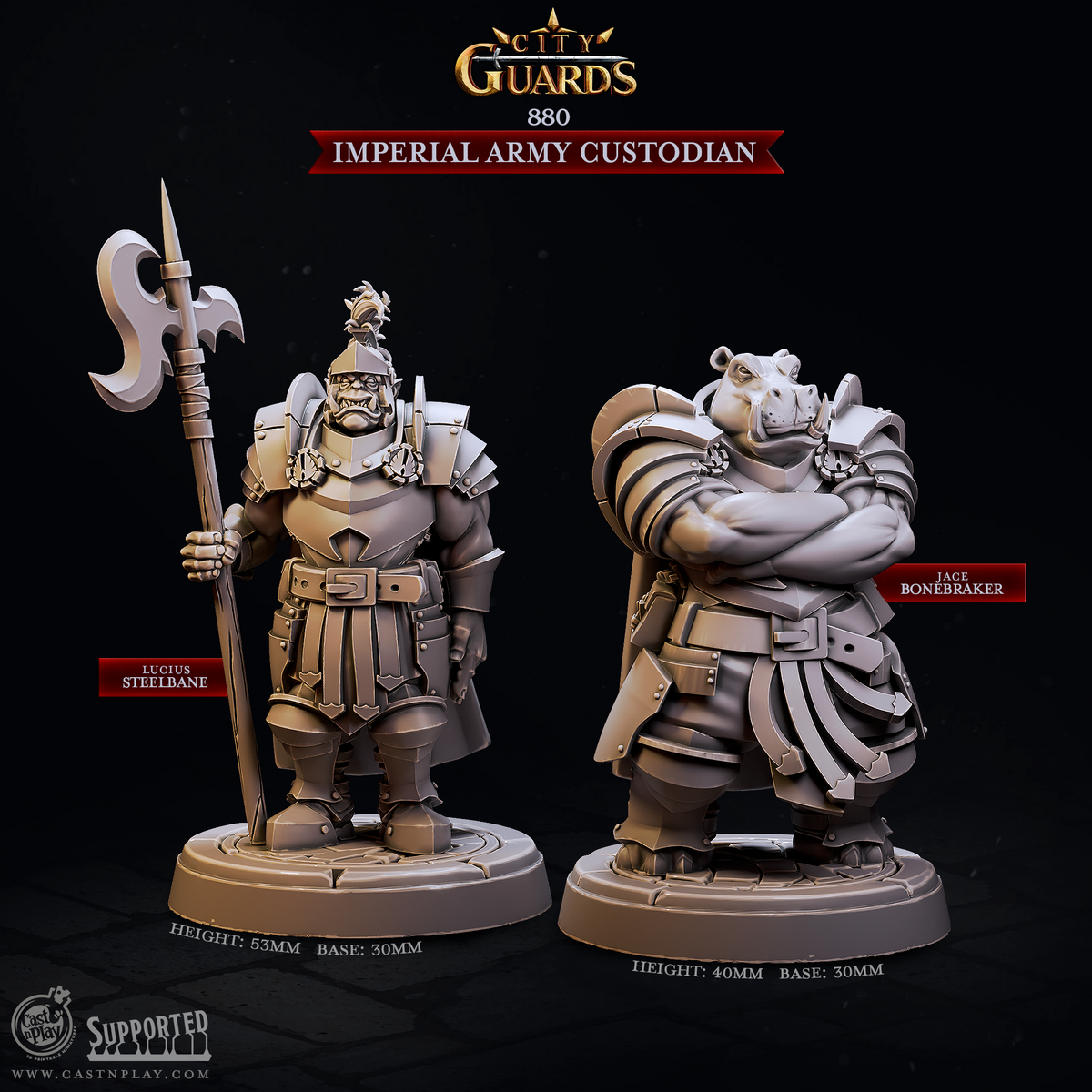 Imperial Army Custodian 3D-printed model
