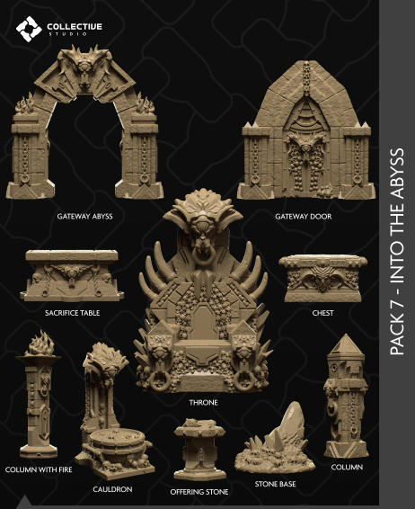 Into The Abyss Scenery 3D-printed model