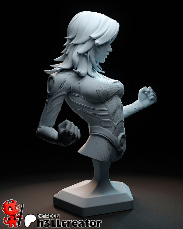 Invisible Woman Bust 3D-printed model