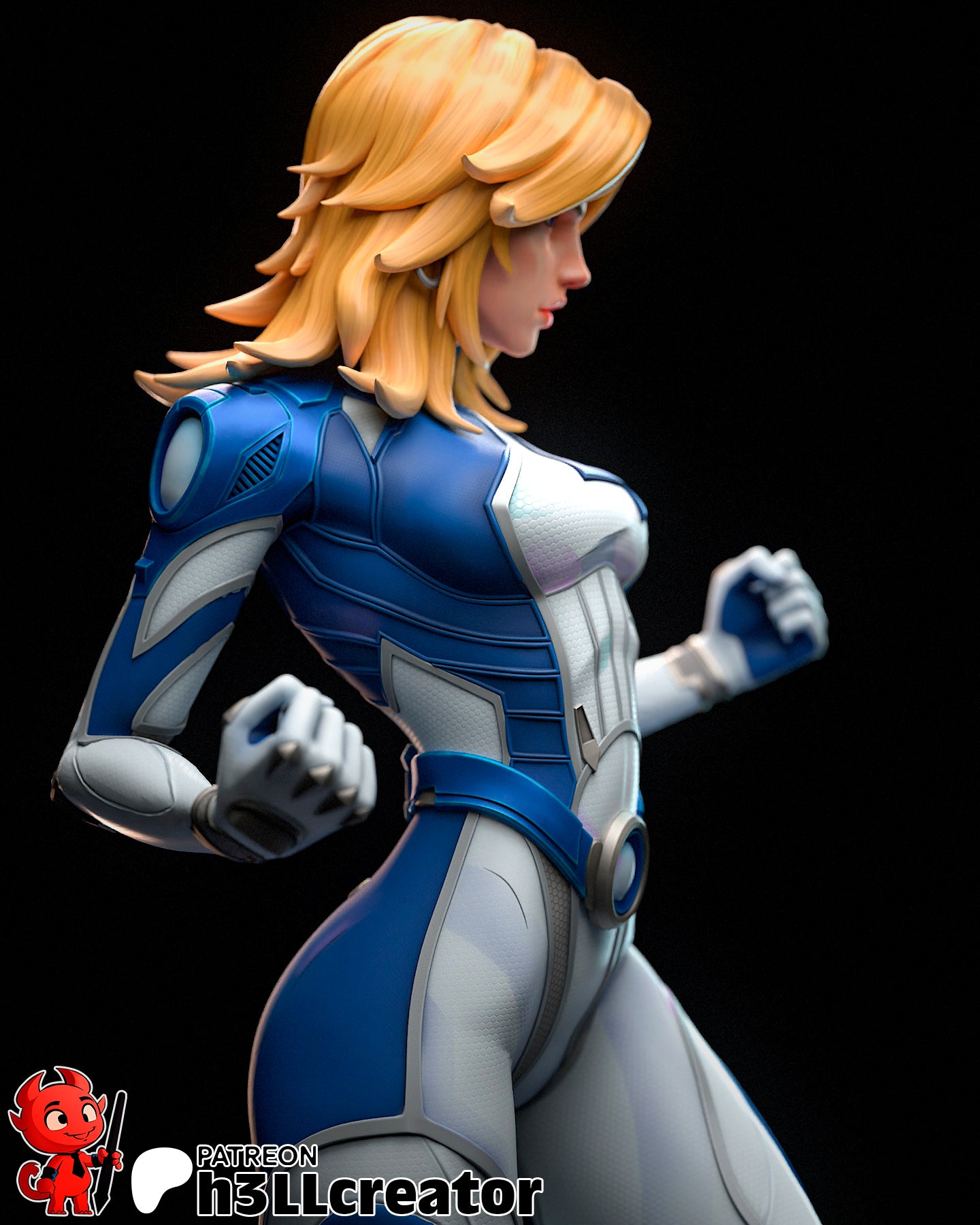 Invisible Woman 3D-printed model