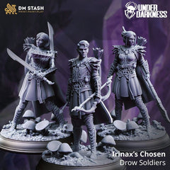 Irinax’s Chosen - Drow Soldiers 3D-printed model