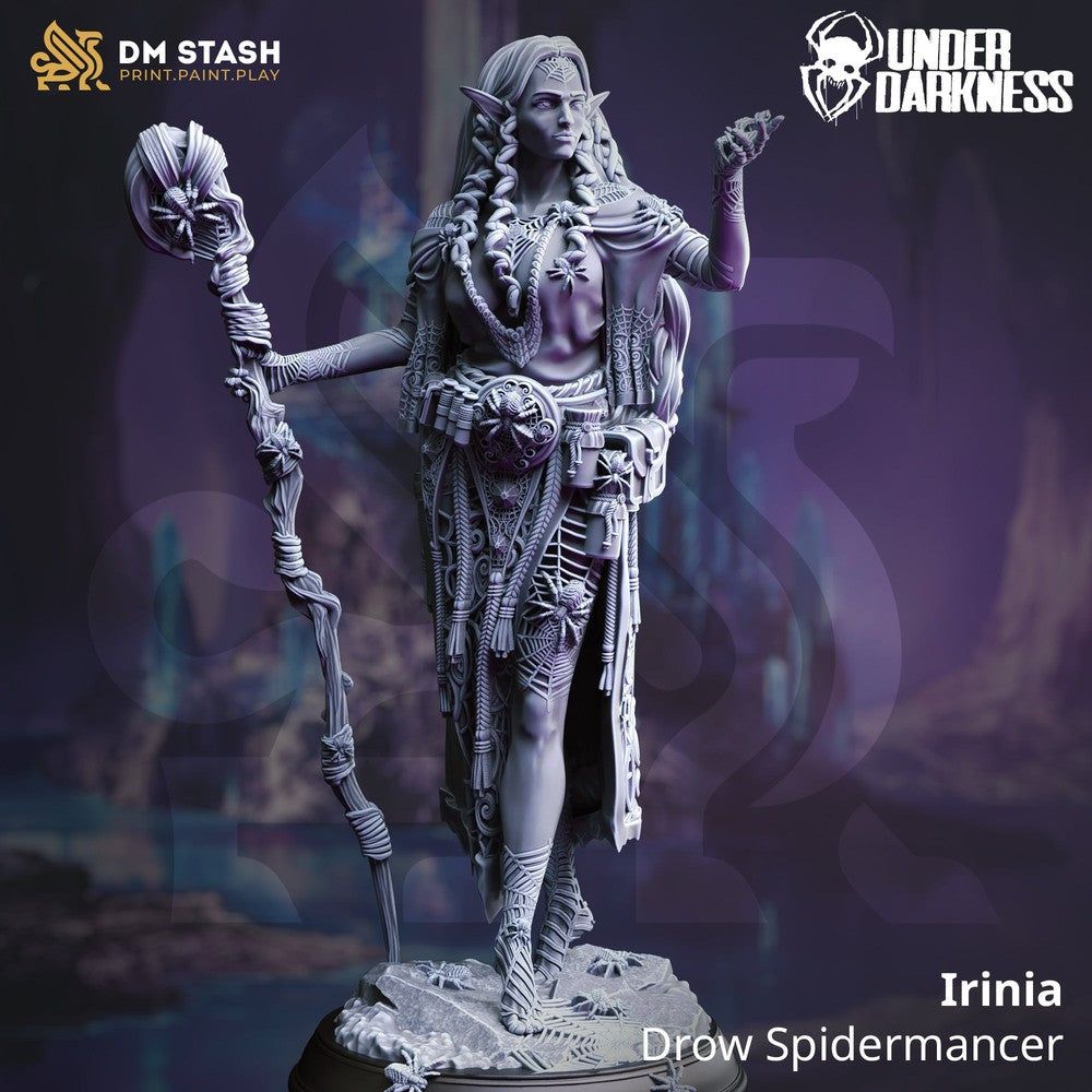 Irinia - Drow Spidermancer - The Printable Dragon