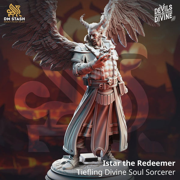 Istar the Redeemer - Tiefling Divine Soul Sorcerer 3D-printed model
