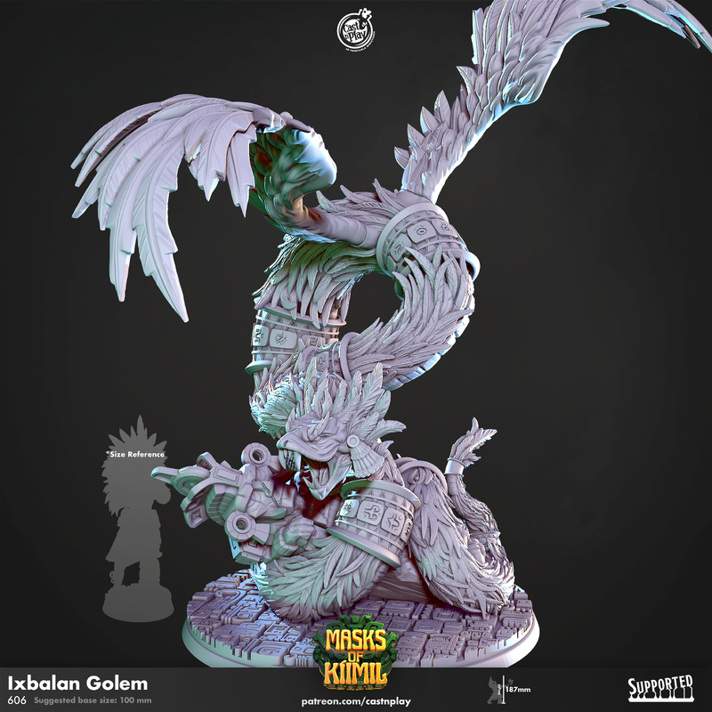Ix Ikal, Serpent God 3D-printed model
