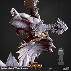 Jabihan, Frost White Dragon - The Printable Dragon