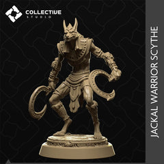 Jackal Warrior Scythe 3D-printed model