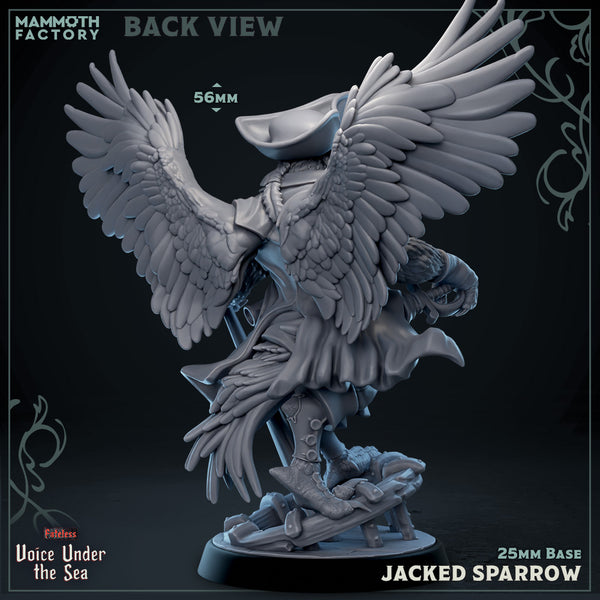 Jacked Sparrow 3D-printed model