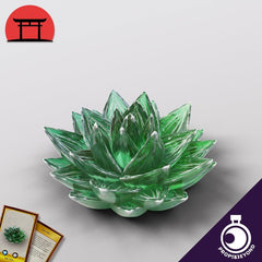 Jade Lotus 3D-printed model