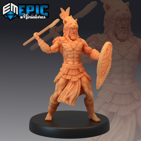Jaguar Warrior 3D-printed model