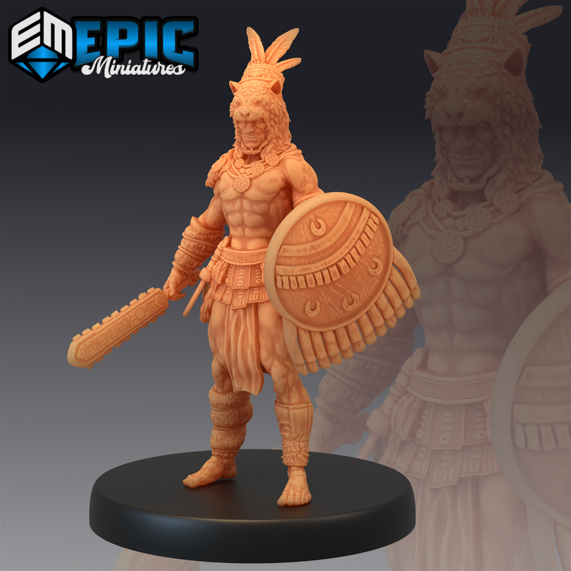 Jaguar Warrior 3D-printed model