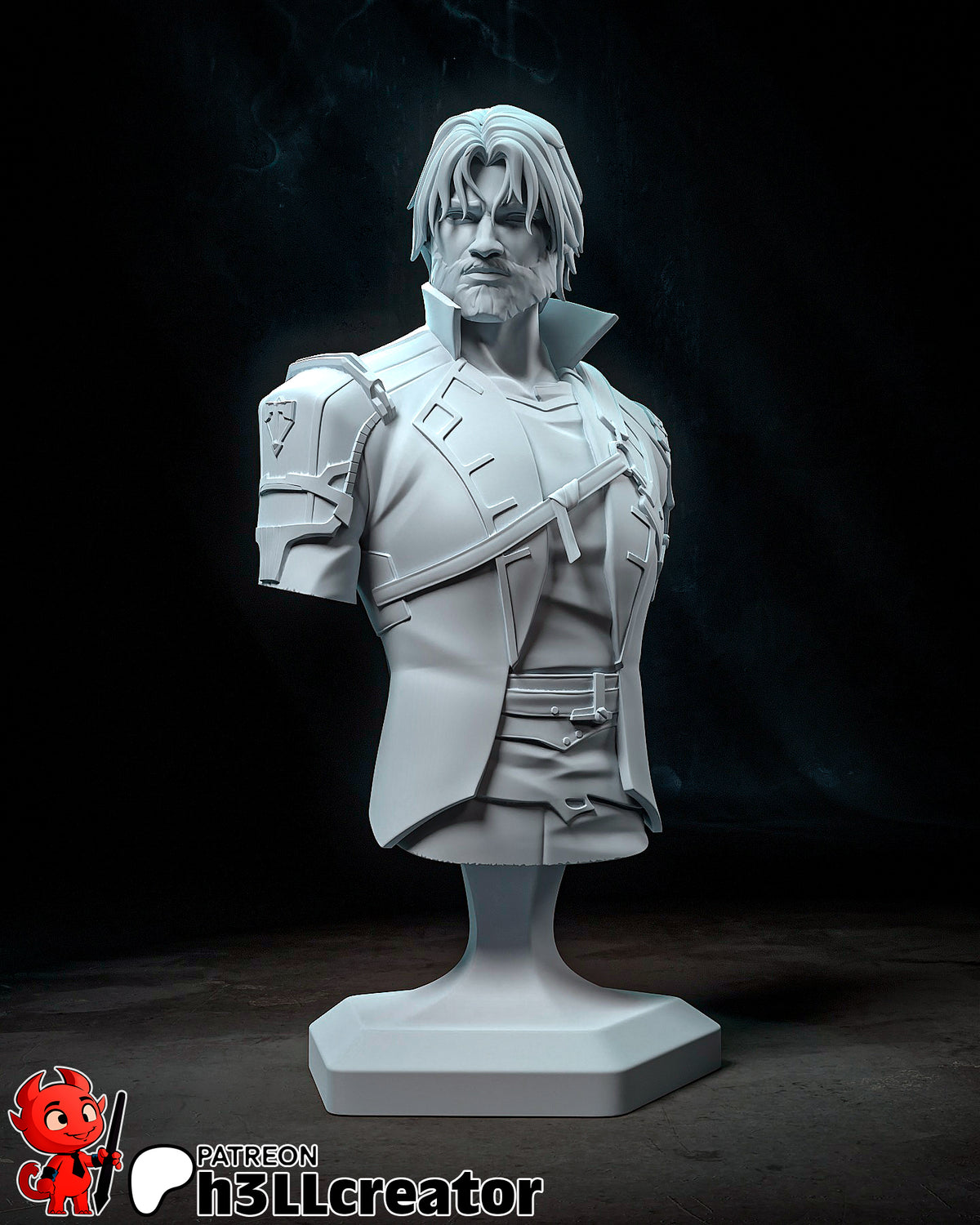 Jayce Bust 3D-printed model