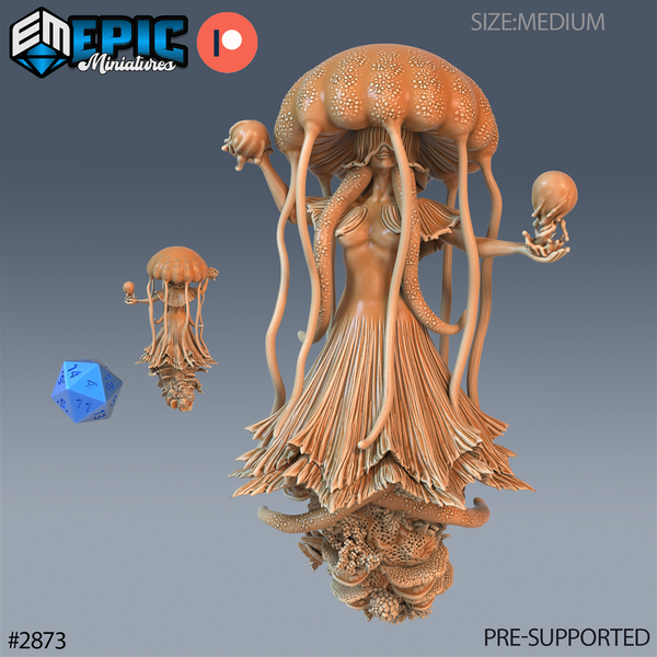 Jellyfish Mermaid 3D-printed model