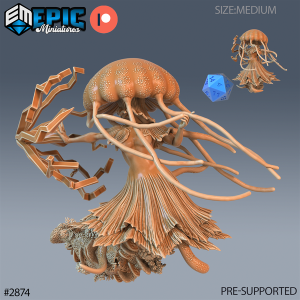Jellyfish Mermaid 3D-printed model