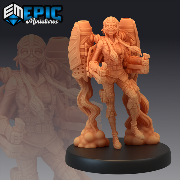 Jetpack Girl Susi 3D-printed model